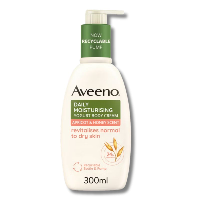 Aveeno Daily Moisturising Yogurt Body Cream Apricot & Honey Scent 300ml