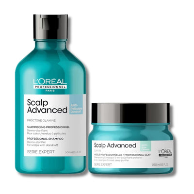 L'Oréal Professionnel Serié Expert Scalp Advanced Anti-Dandruff Shampoo and Mask Routine for Oily Dandruff Hair