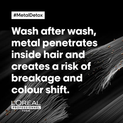 L'Oréal Professionnel Metal Detox Shampoo, Mask Duo with Pre-Shampoo for Breakage and Colour Fade Protection