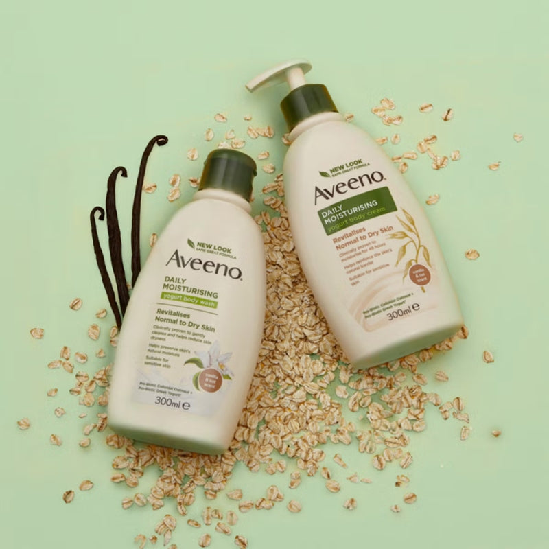 Aveeno Daily Moisturising Yogurt Body Wash Vanilla & Oat Scented 300ml