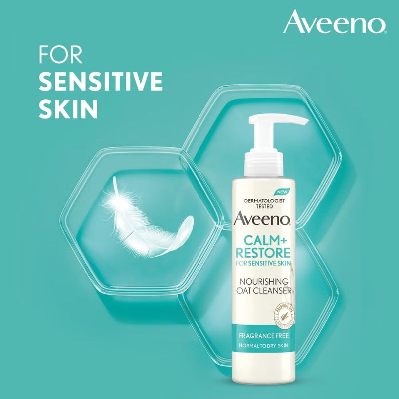 Aveeno Face Calm and Restore Nourishing Oat Cleanser 200ml