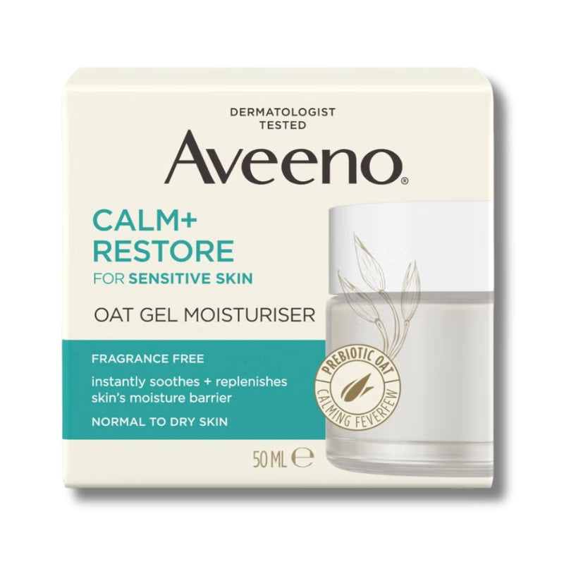 Aveeno Face Calm and Restore Oat Gel Moisturiser 50ml