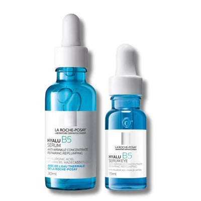 La Roche-Posay Replump and Hydrate Hyalu B5 Duo: Face Serum and Eye Cream Hyaluronic Acid Concentrated Care