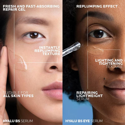 La Roche-Posay Replump and Hydrate Hyalu B5 Duo: Face Serum and Eye Cream Hyaluronic Acid Concentrated Care