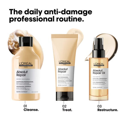 Absolut Repair Shampoo & Conditioner & Hair Oil Bundle Set for Dry & Damaged Hair