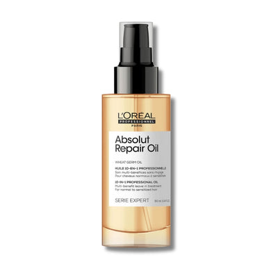 L'Oréal Professionnel Absolut Repair Hydrating Bundle Set with Shampoo, Conditioner, Mask & Oil for Dry Hair