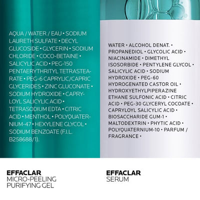 La Roche-Posay Breakout-Fighting Duo- High Strength: Effaclar Micro-Peeling Cleanser and Anti-Blemish Triple-Acid Serum