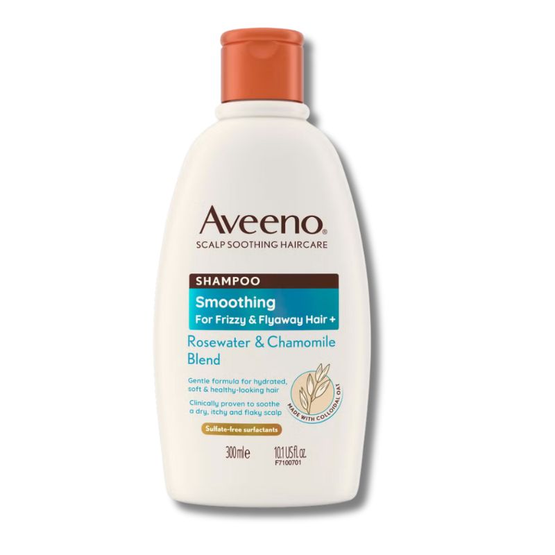 Aveeno Haircare Smoothing+ Rose Water and Chamomile Blend Shampoo 300ml