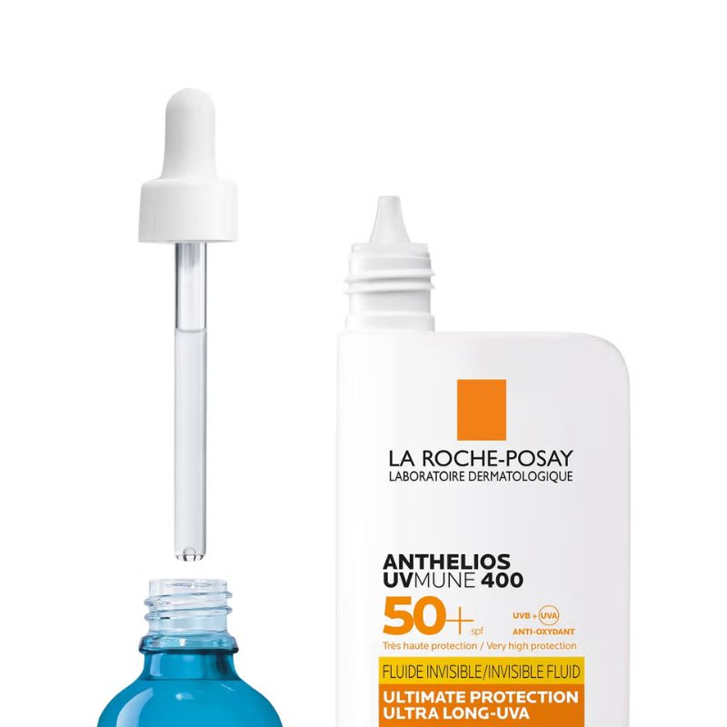 La Roche-Posay Daily Replump and Protect Set: Hyalu B5 Hyaluronic Acid Serum + SPF50+