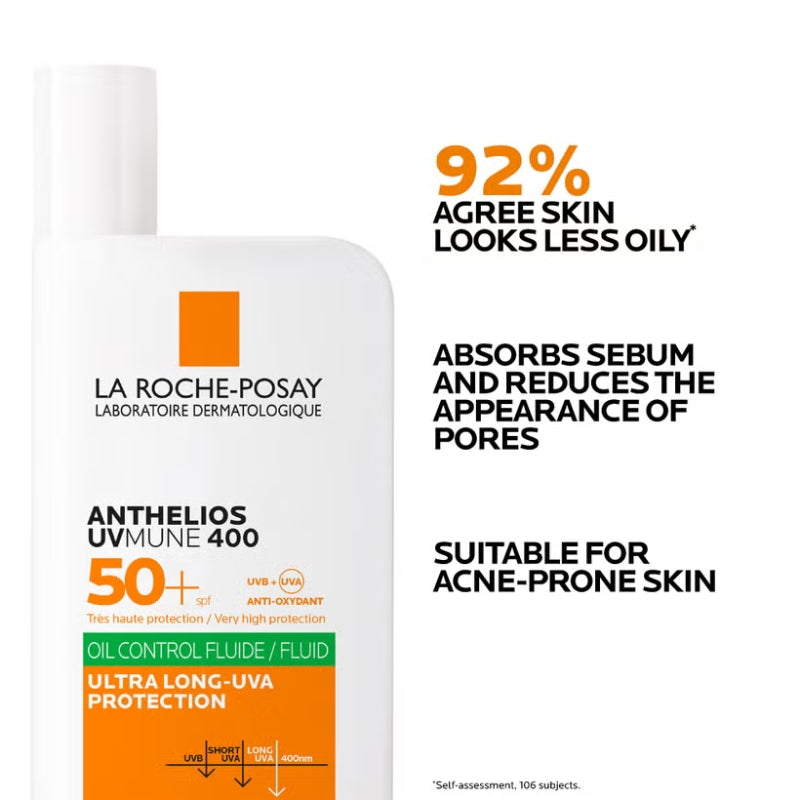 La Roche-Posay Anthelios Oil Control Fluid SPF50+ for Oily Blemish-Prone Skin 50ml