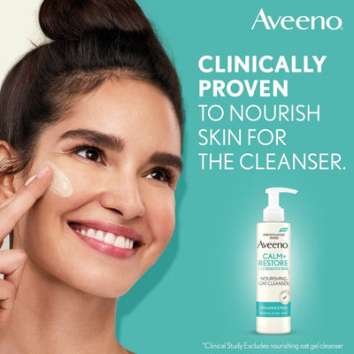 Aveeno Face Calm and Restore Nourishing Oat Cleanser 200ml