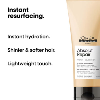 Absolut Repair Shampoo & Conditioner & Hair Oil Bundle Set for Dry & Damaged Hair