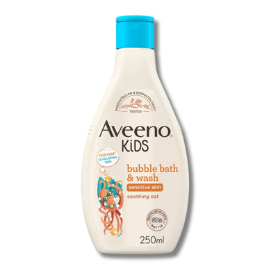 Aveeno Kids Bubble Bath and Wash with Soothing Oat Extract 250ml