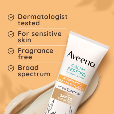 Aveeno Face Calm and Restore Nourishing Daily Moisturiser with SPF 30 50ml