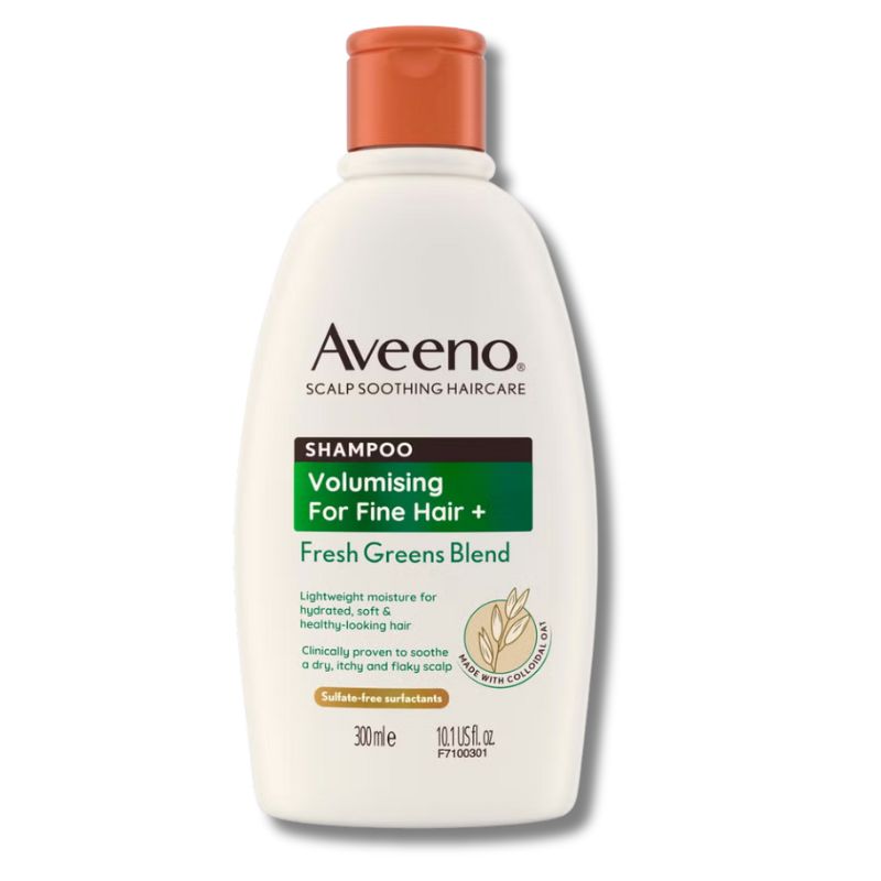 Aveeno Haircare Volumising+ Fresh Greens Blend Shampoo with Rosemary 300ml