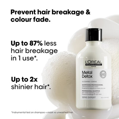 L'Oréal Professionnel Metal Detox Sulphate Free Shampoo 300ml for breakage & colour protection against hard water