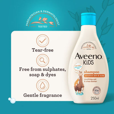 Aveeno Kids Shampoo with Soothing Oat and Shea Butter 250ml