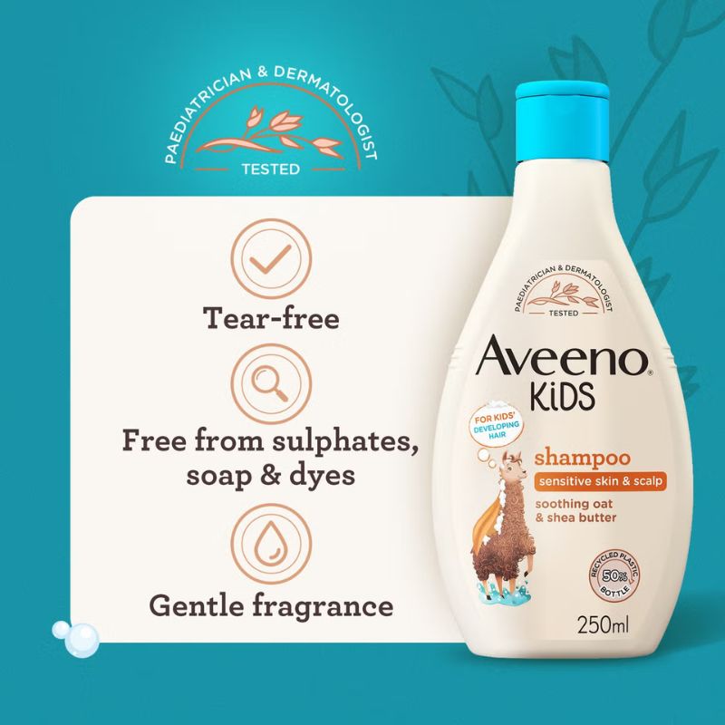 Aveeno Kids Shampoo with Soothing Oat and Shea Butter 250ml