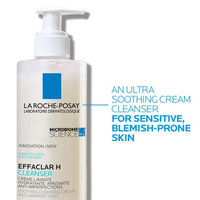 La Roche-Posay Effaclar H Cleansing Cream for Sensitive Blemish-Prone Skin 390ml