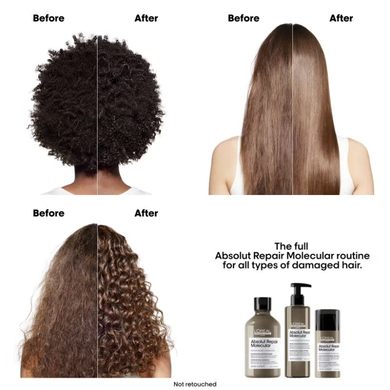 L’Oréal Professionnel Absolut Repair Molecular Shampoo 300ml and Refill Pack 500ml for damaged hair