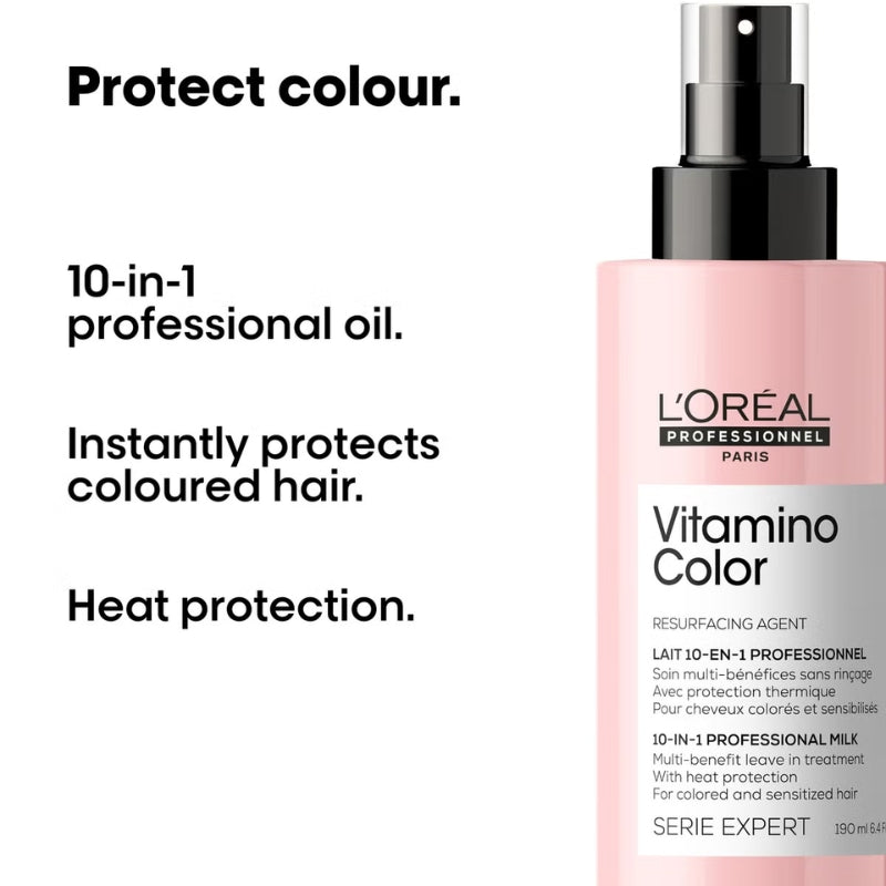 Vitamino Colour Shampoo & Conditioner & 10 in 1 Treatment Spray Bundle Set for Coloured Hair