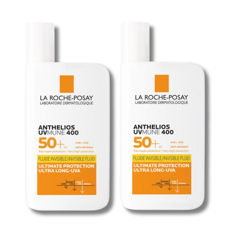 La Roche-Posay Anthelios UVMune 400 Invisible Fluid SPF50+ Sun Cream Duo