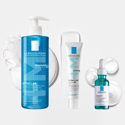 La Roche-Posay Breakout-Fighting Set- High Strength: Effaclar Cleanser, Serum and Corrective Care