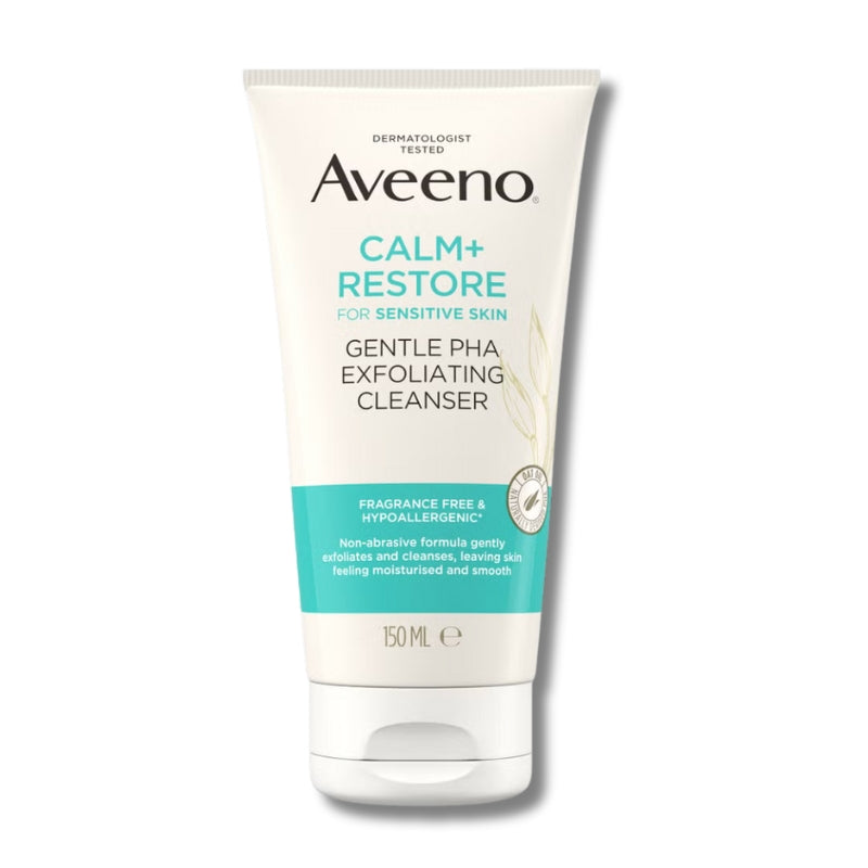 Aveeno Face Calm and Restore Gentle PHA Exfoliating Cleanser 150ml