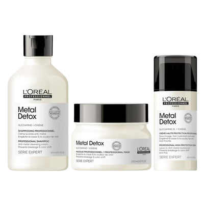 L'Oréal Professionnel Metal Detox Shampoo Masque and Leave-in Cream Bundle